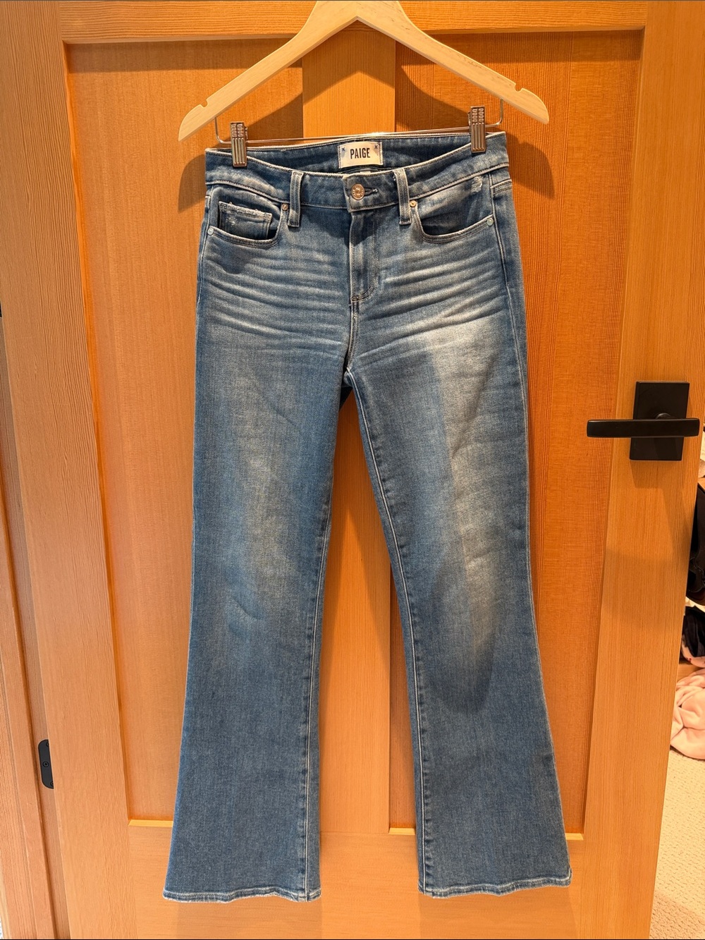 PAIGE Laurel Canyon Light Blue Flare Jeans 27